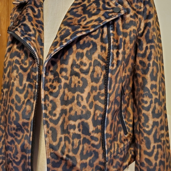 Romeo & Juliet Couture leopard moto jacket velour - Picture 7 of 16